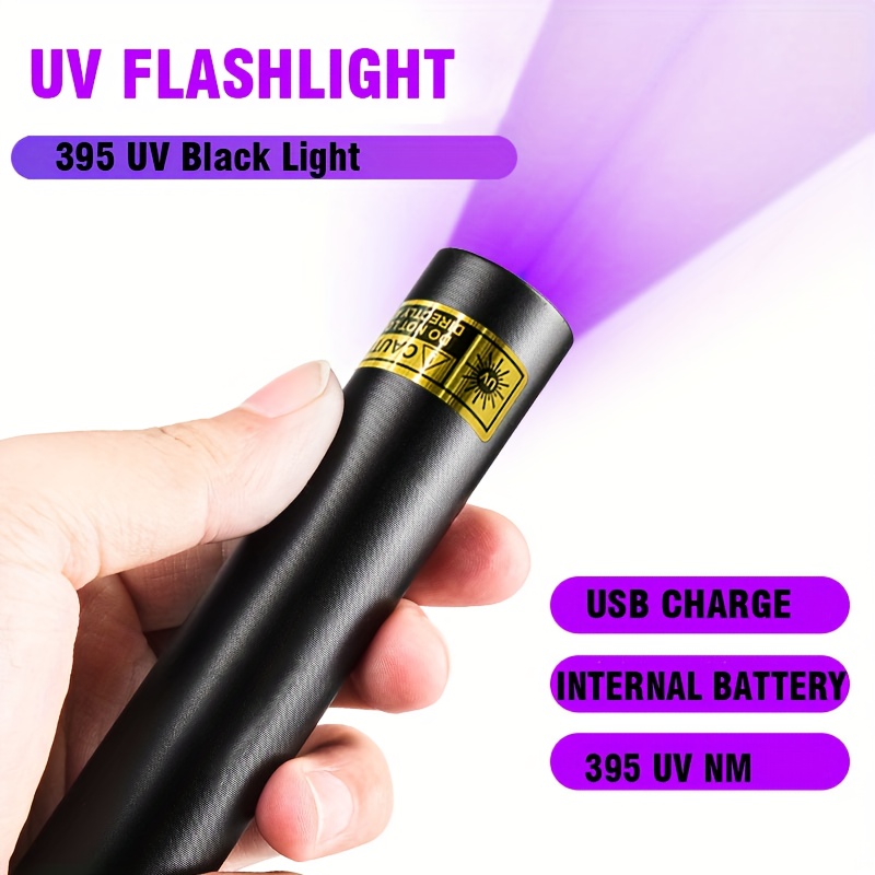 black light uv flashlight 51-LED Portable UV Inspection Flashlight 7202UV395 and Safety Glasses   CureUV