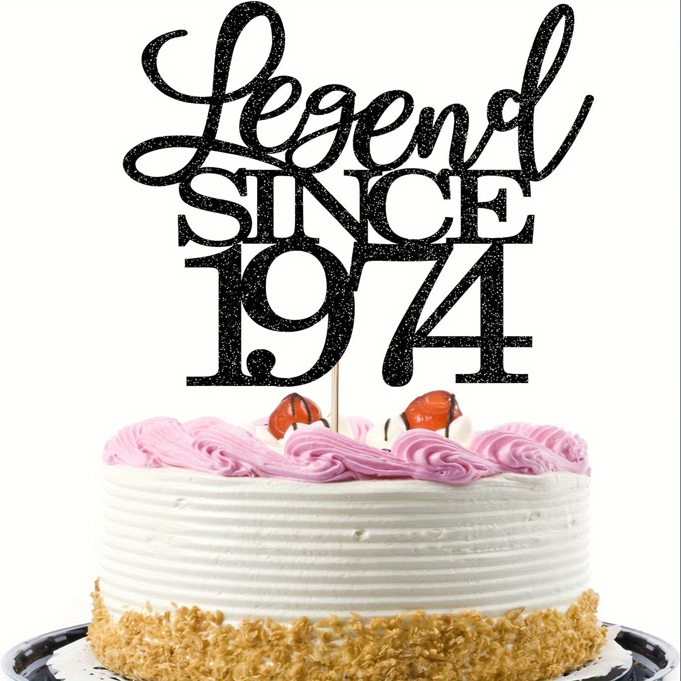 

1974 Legend Since Cake Topper - 50th Birthday Party Decorations