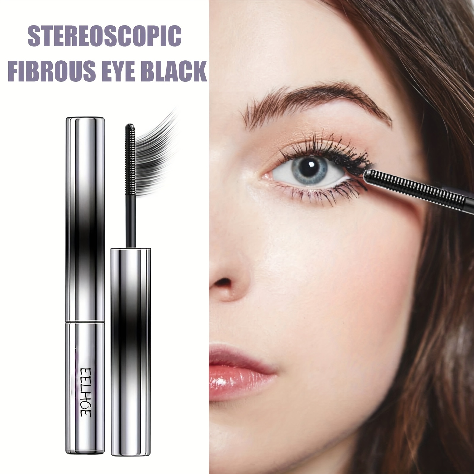 2pcs Sunflower Curling Mascara, Long-Lasting Lengthening & Volumizing, Smudge-Proof, Waterproof, Sweat-Resistant, Plant-Based Squalane Formula for All Skin Types, Black, Gift for Her|Sleek Mascara Tube|Volumizing Mascara