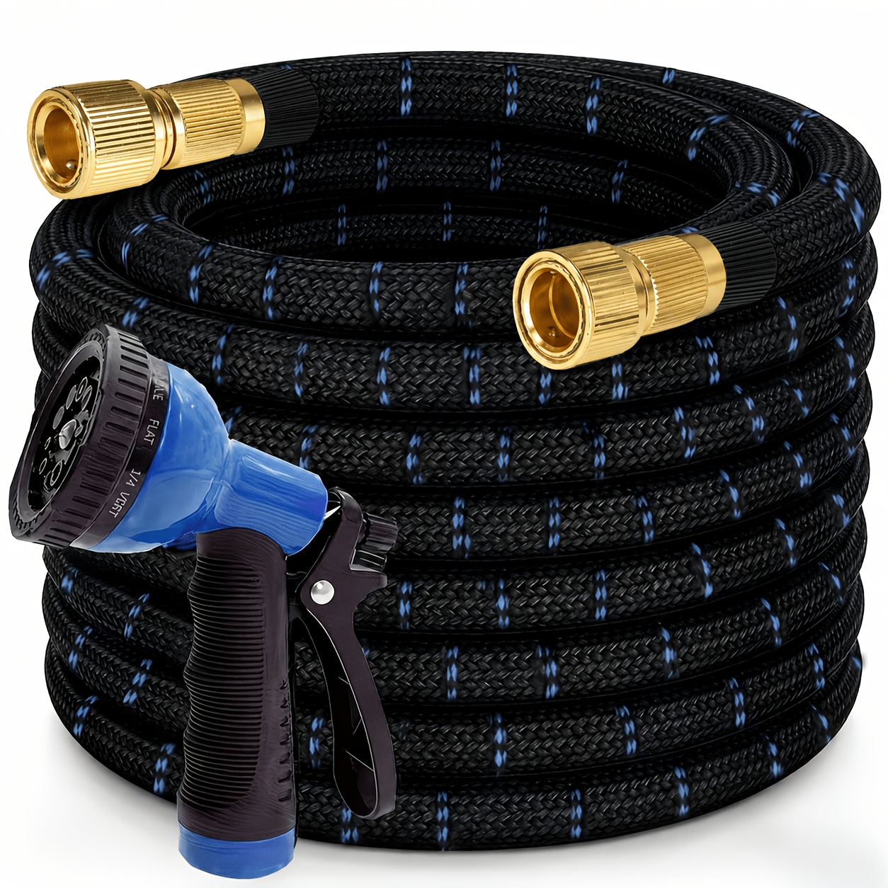 TEMU Lovfen 100ft Garden Hose, Kink-free Leak-proof Heavy-duty Flexible Water Hose, Kink Free Flexible Water Hose, Leak Proof, Super Fabric,