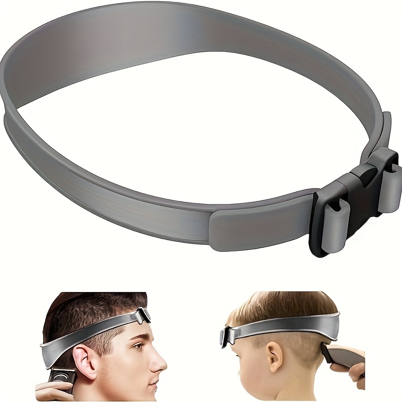 

1pc Neckline Shaving Template Hair Trimming Guide, Adjustable Curved Silicone Hair Strap Headband