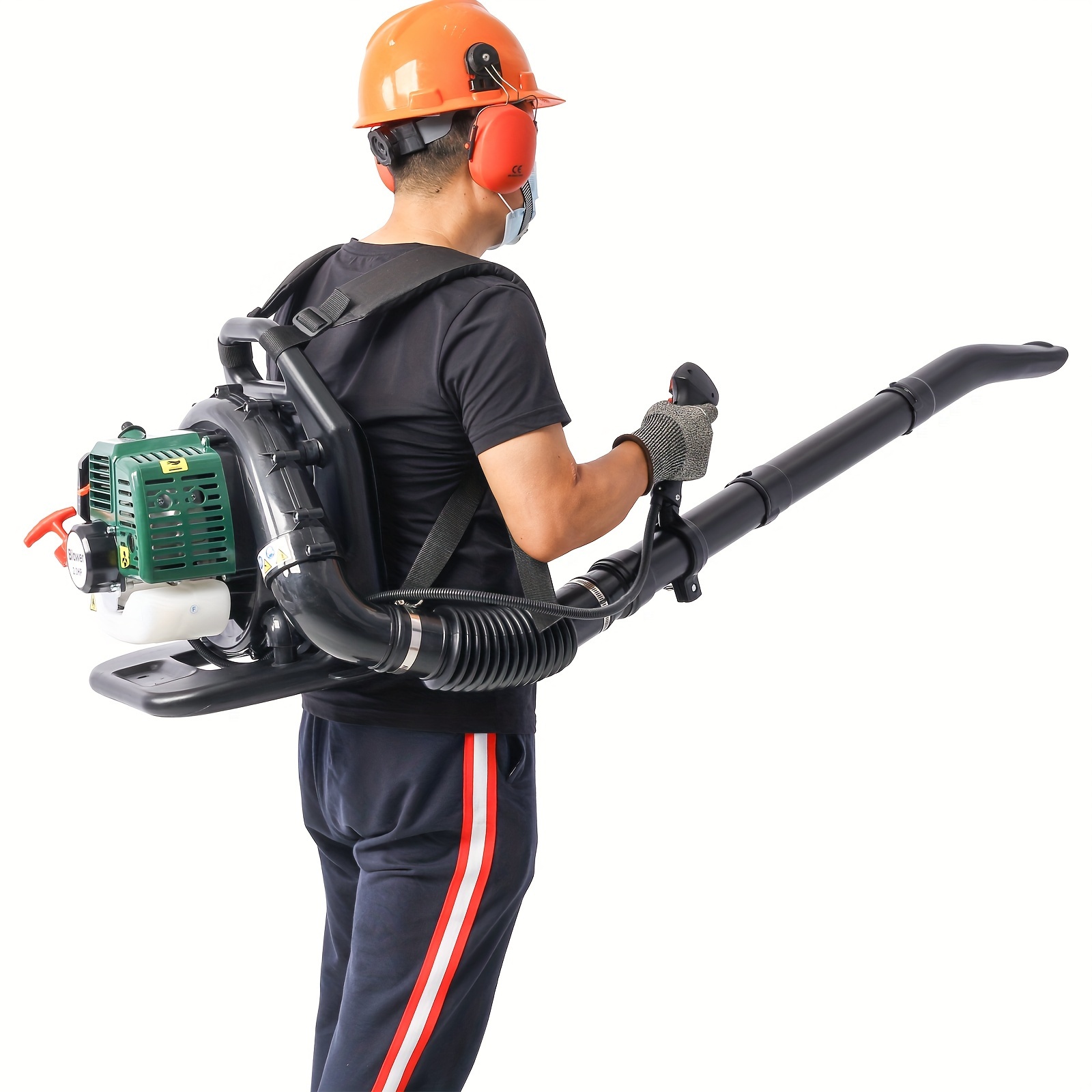 

52cc 2-cycle Gas Backpack Leaf Blower With Extention Tube