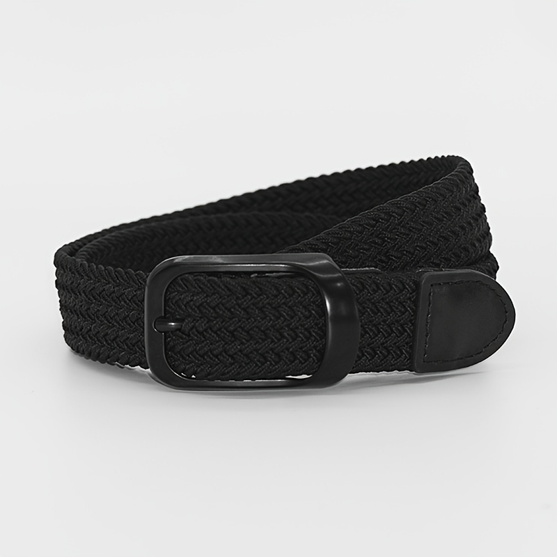 TEMU Men's Elastic Belt, Stretch Braided Golf Belt, Breathable, Non-restrictive, , Wide Design, , Perfect For Jeans, Golf, Baseball And Casual Wear