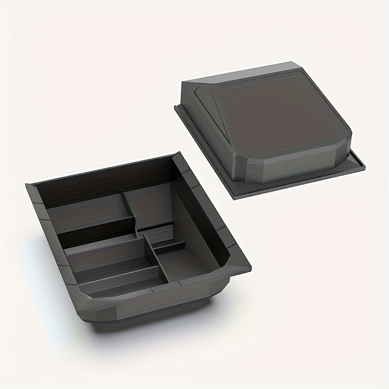 TEMU For Model 3/for Center Console Organizer - Abs Resin Storage Box With Multiple Compartments For Phones, Keys & Accessories - Compatible With