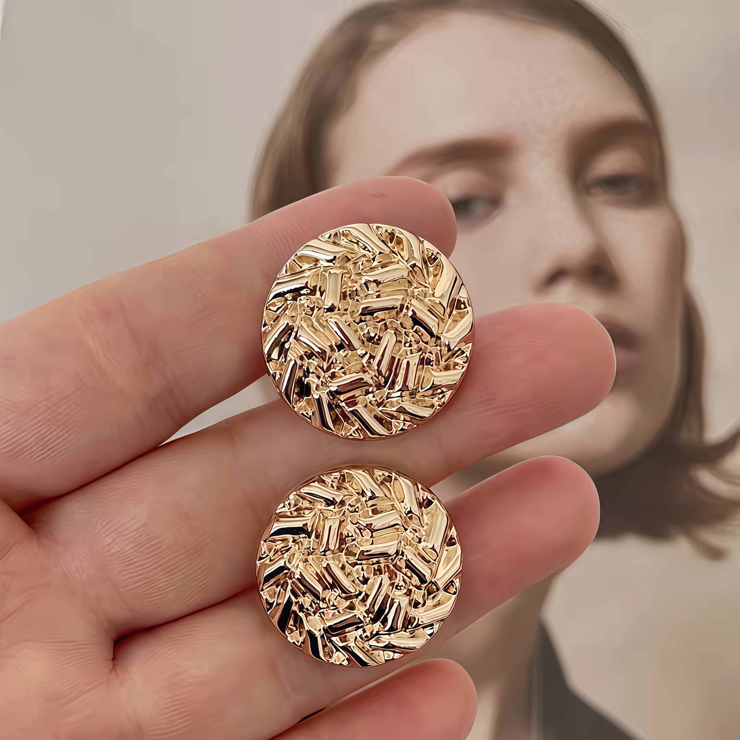 E-shop 8 Stück DIY Unregelmäßige Metallknöpfe, 15/20/23 mm, Retro-Stil, für Nähen, geeignet für Hemden, Jacken, Pullover, Mäntel, Anzüge und mehr,