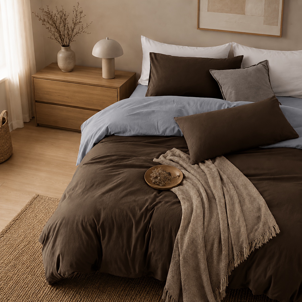 2/3pcs Duvet Cover Set Reversible Bed Set Hotel Bedding, Smooth, Breathable, Cool And Comfortable In Summer, Includes Pillowcases, Zipper Design, Machine Washable, -tex Certified For