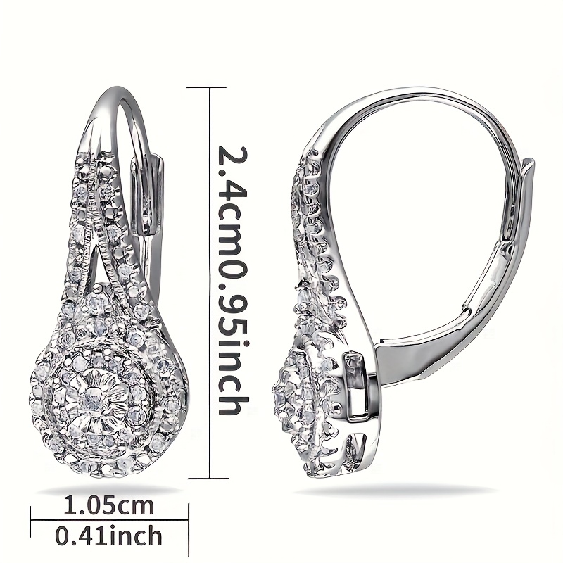 Sparkling CZ Hoop Earrings Women