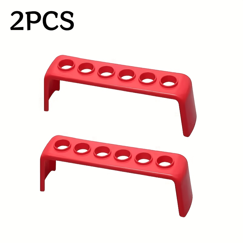 TEMU 2 Red Laboratory Test Tube Racks, Plastic Test Tube Storage Racks, Portable Chemistry Experiment Racks, Suitable For , Classrooms, Teaching, And