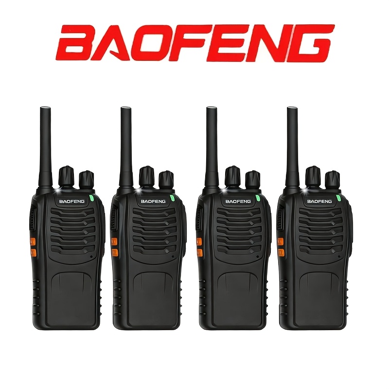 Image of 4pack Portable Radio Suitable For Outdoor, 16 Channel Uhf Handheld Transceiver With Rechargeable, Long Range Headset For Adults, Compatible For Camping, Hiking, Hunting, Emergency Communication