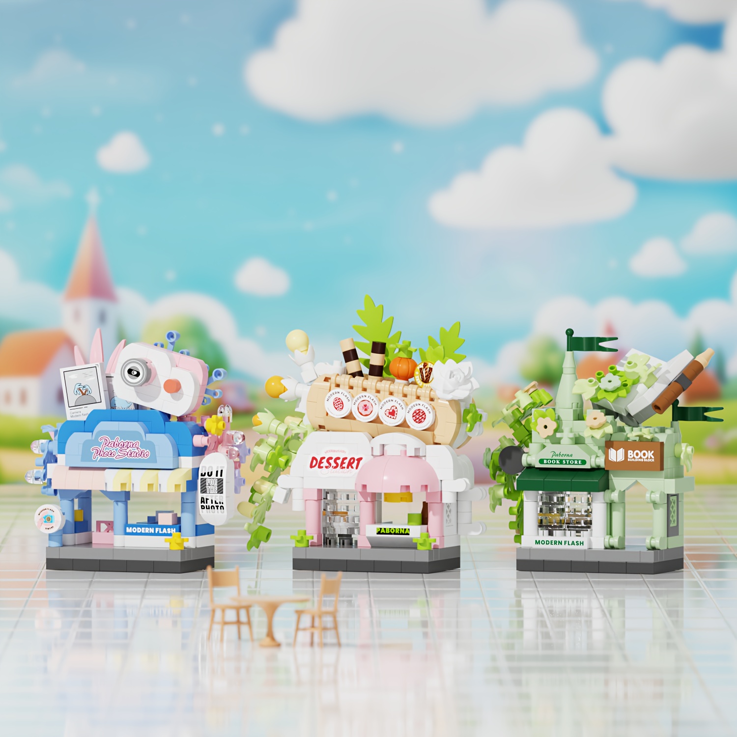 Micro Particle Building Block Street View Set