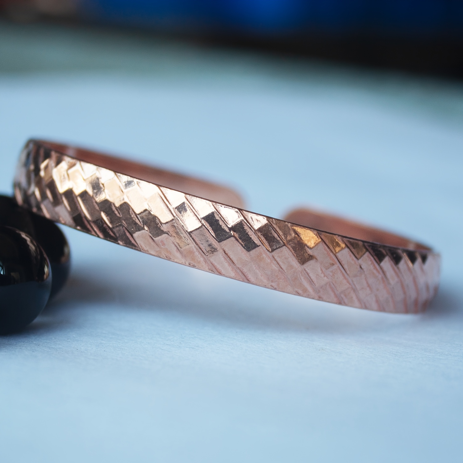 TEMU 1pc Women's Pure Copper Bracelet, Pure Copper, Cuff Bracelet For Men And Women, Suitable For Daily Wear And Party Gifts, Ideal For Jewelry Gifts