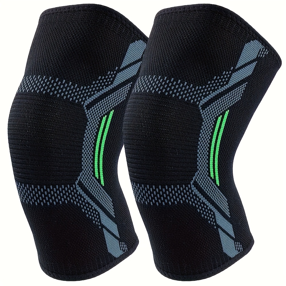Image of 2pcs/1-pair High-quality Leg Compression Set For Men And Women, Stretchy Breathable Knee Sleeves, Knee Joint Compression Sleeves