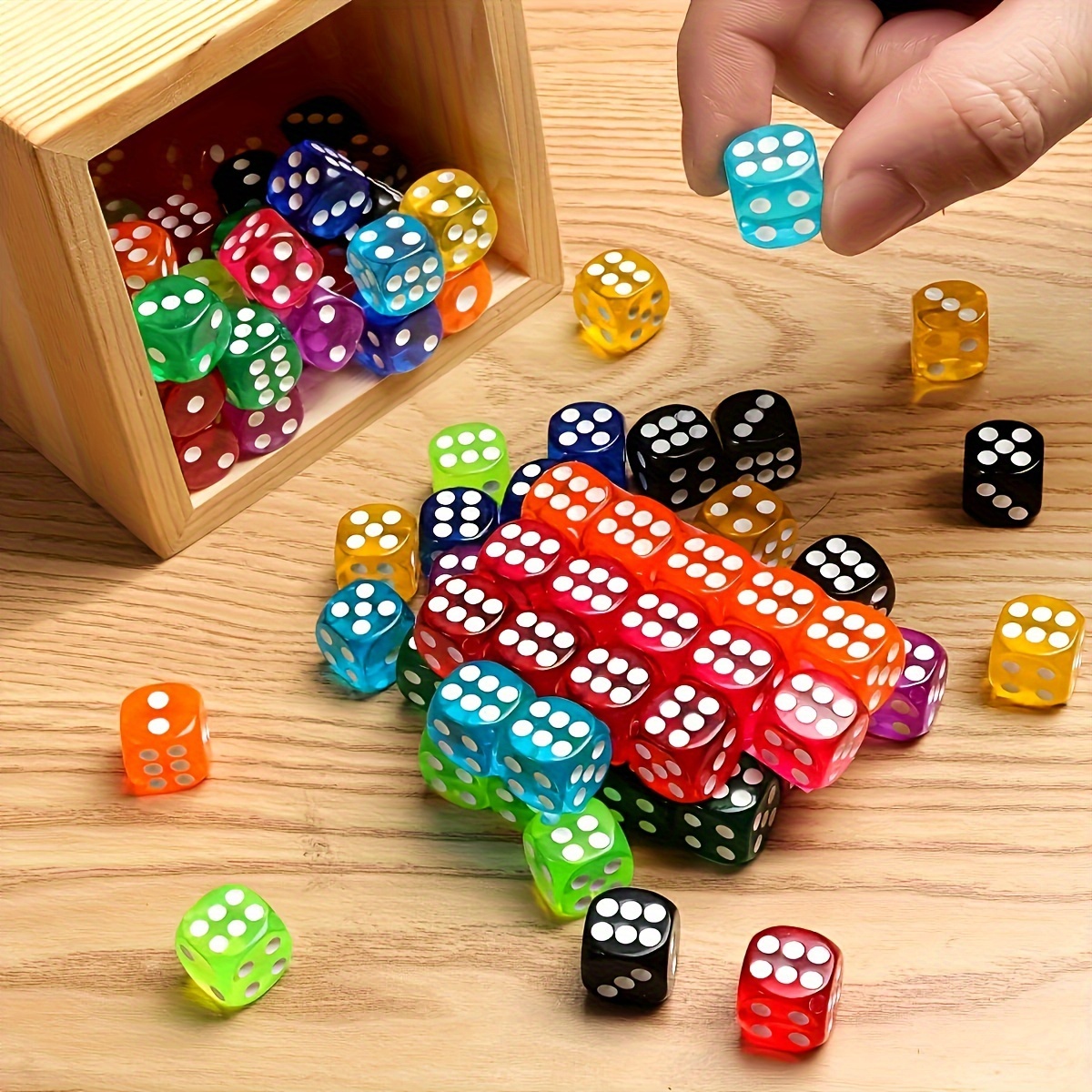 

20pcs Portable 14mm Rounded Dice Set - Assorted , For & , For Halloween & Christmas