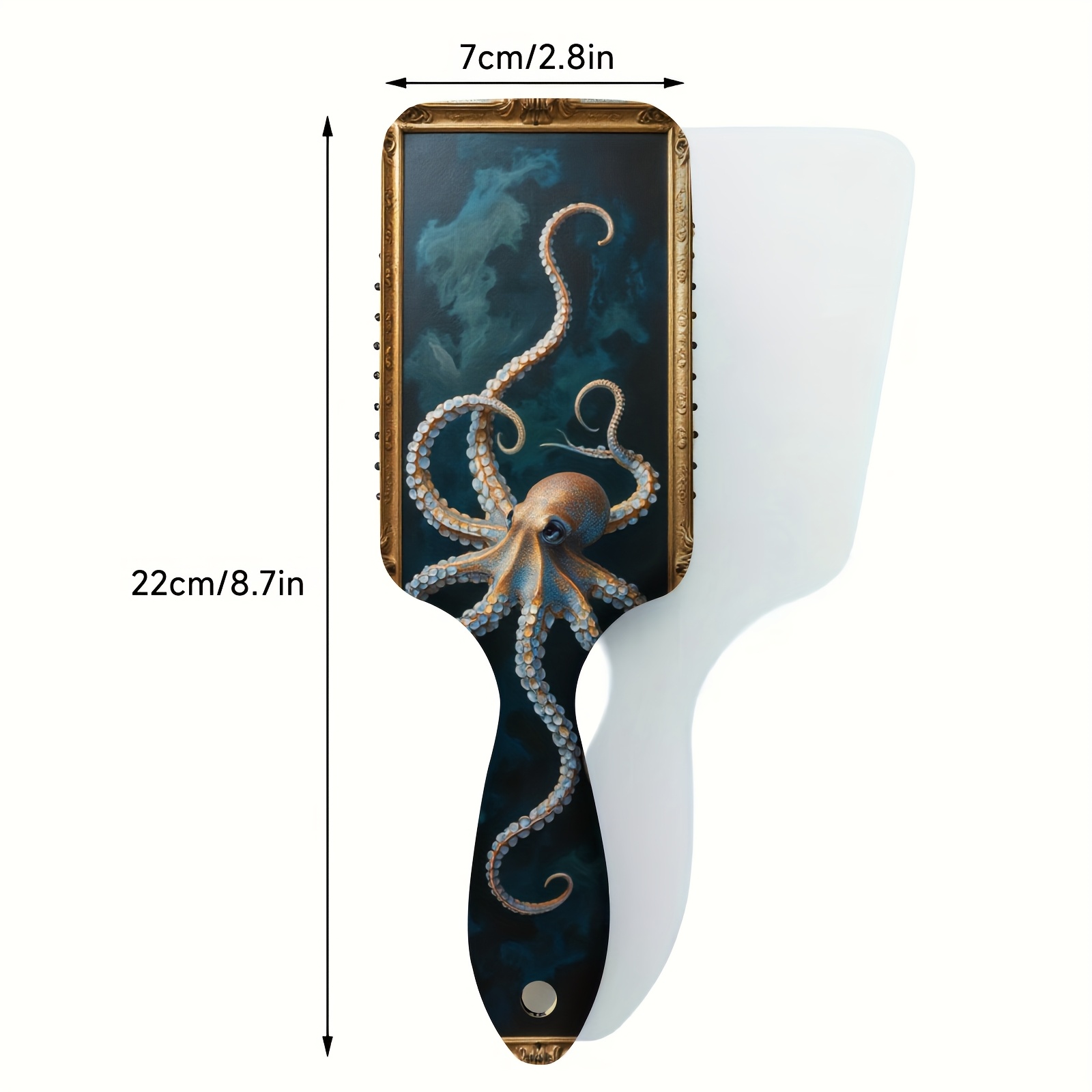 TEMU 1pc Giant Deep Sea Hair Comb - Anti-static Nylon Bristles, Durable Abs Handle, Large Split Ends Styling Tool For All Hair Types, Perfect For