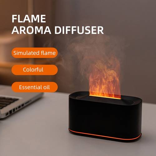 therapy diffuser with flame effect essential oil diffuser and cool mist humidifier silent humidifier for home and bedroom decorative diffuser for large rooms