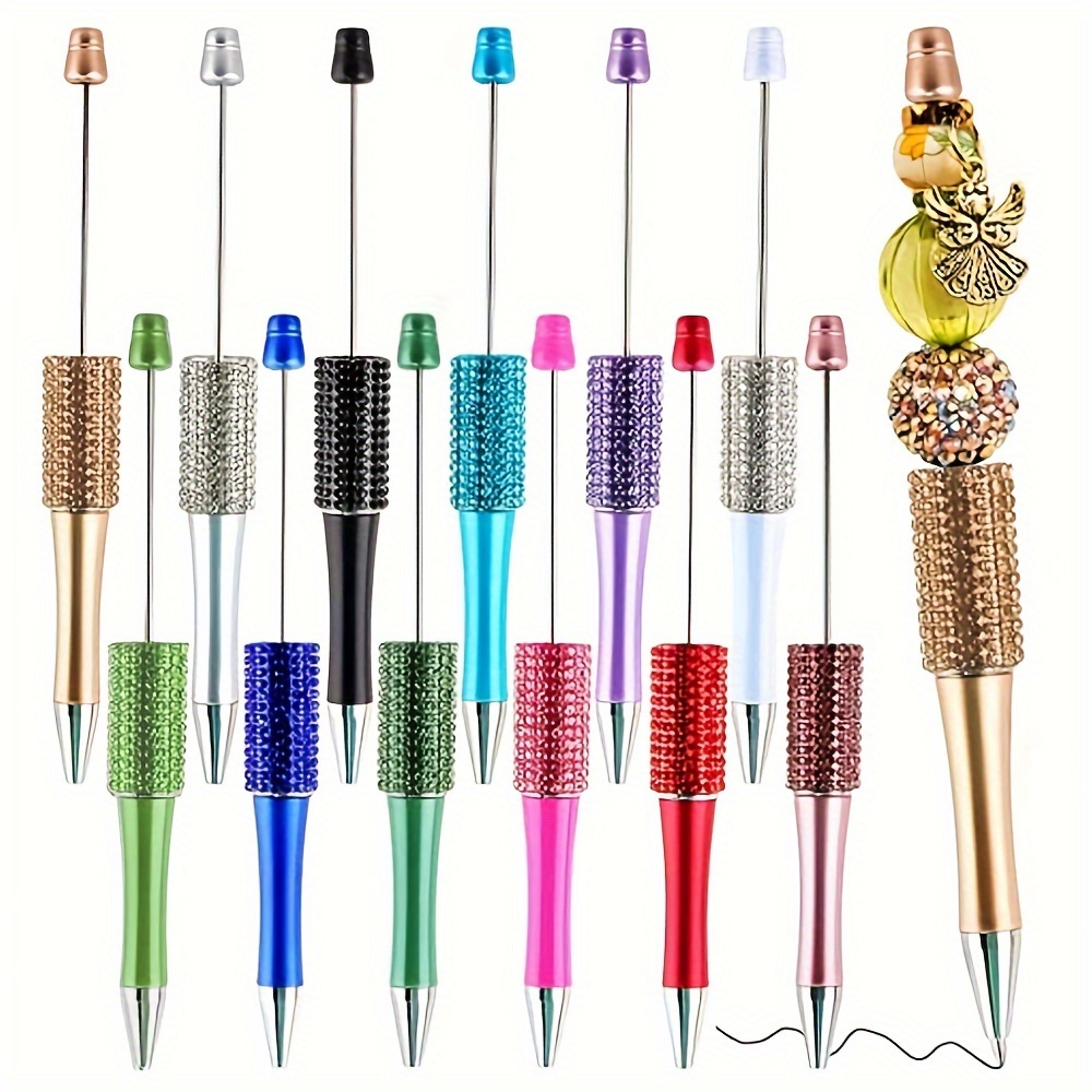 

12pcs Diamond Beadable Plastic Ballpoint Pen Kit Diy () Christmas Halloween