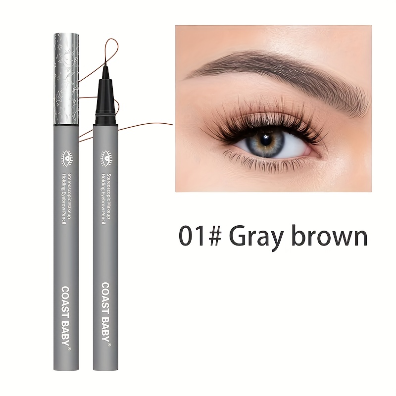 0 01  fine waterproof eyebrow pencil smudge proof long lasting natural look for beginners makeup artists suitable for   types easy to apply for wild misty brow styles