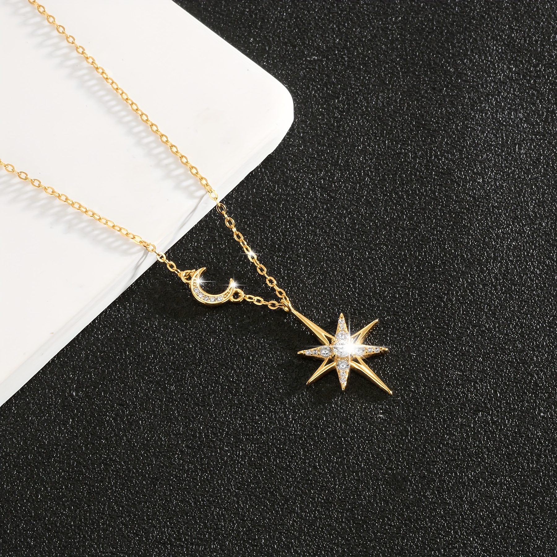 925 sterling silvery octagonal star - Temu