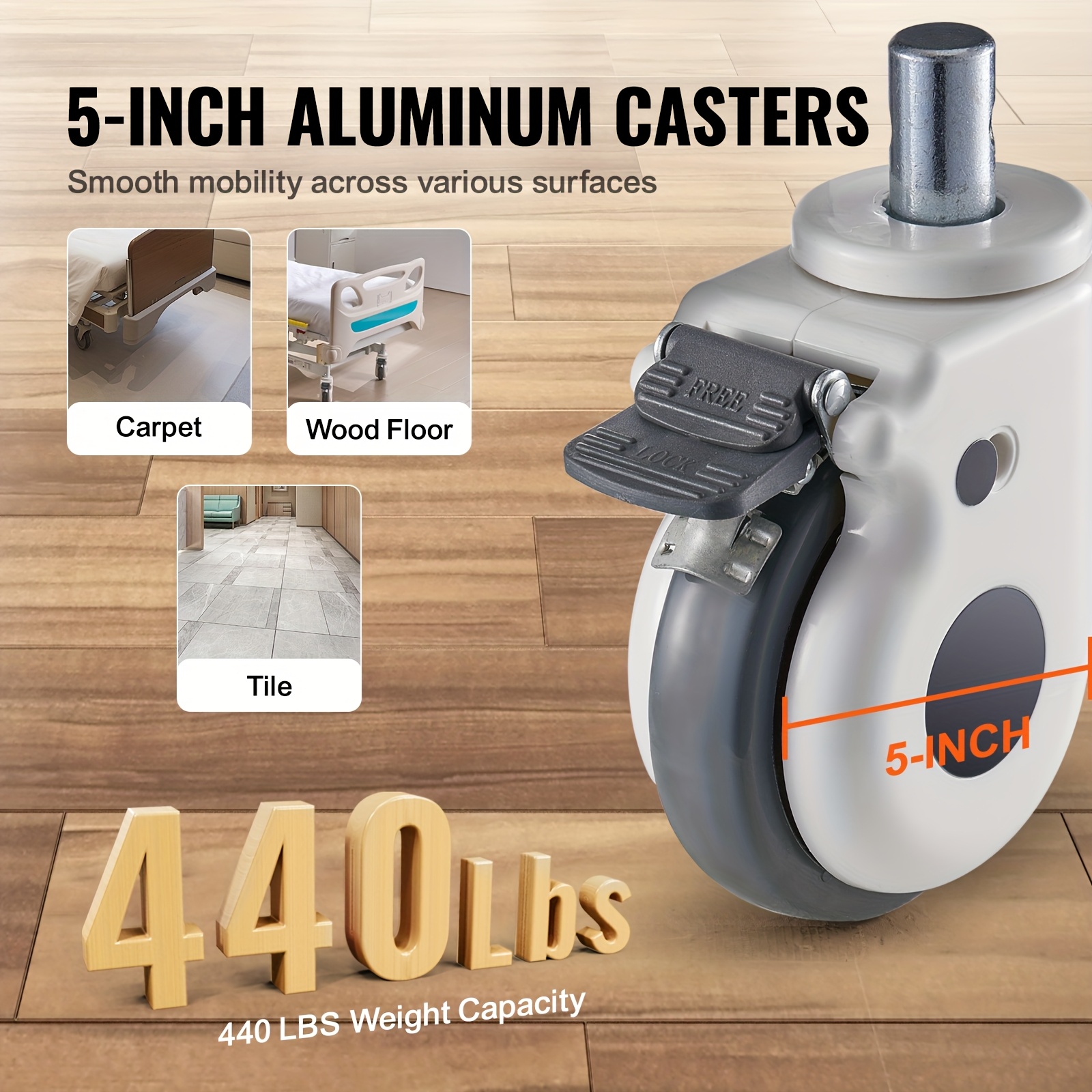 premium 3 function   bed with mattress iv pole handheld controller 5 inch locking casters for home use 440 lbs loading capacity Product details 3