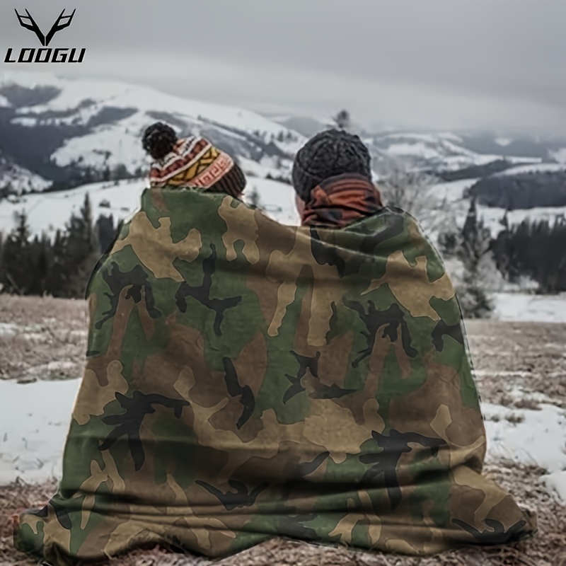 

Logu Camouflage Blanket With Waterproof Cape Lining, Suitable For Outdoor Camping, Hiking, Hunting, Survival, Backpacking, Picnic