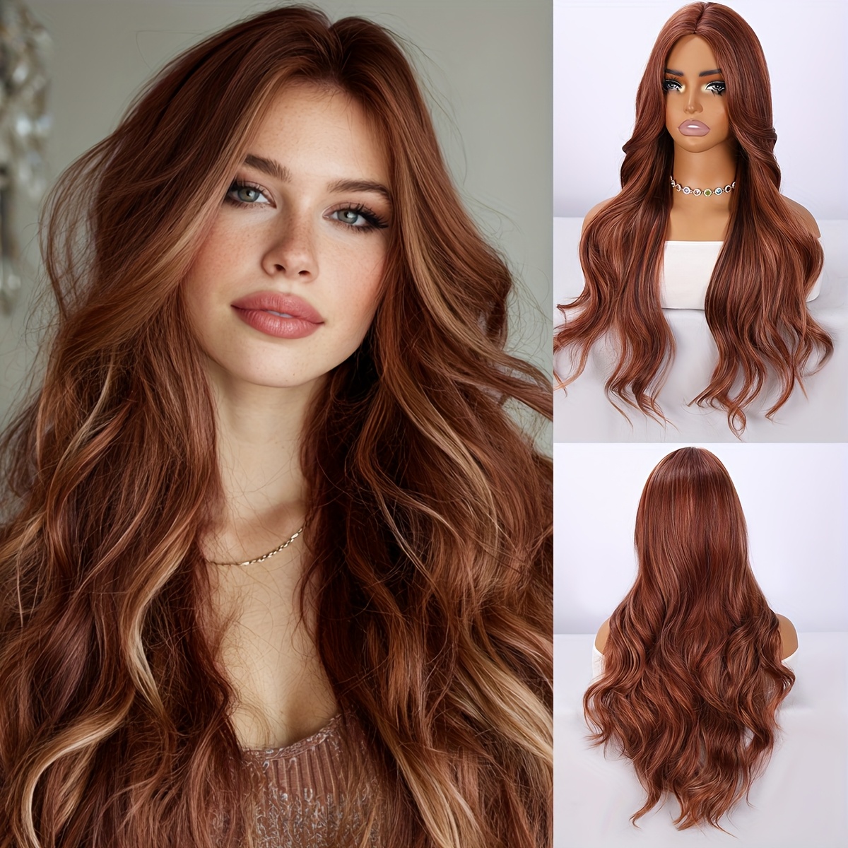 TEMU Stylish 26-inch Curly Wig For Women - Made From -resistant Material With A - Use, Halloween, Birthday Celebrations, And A Must- Accessory For Women.