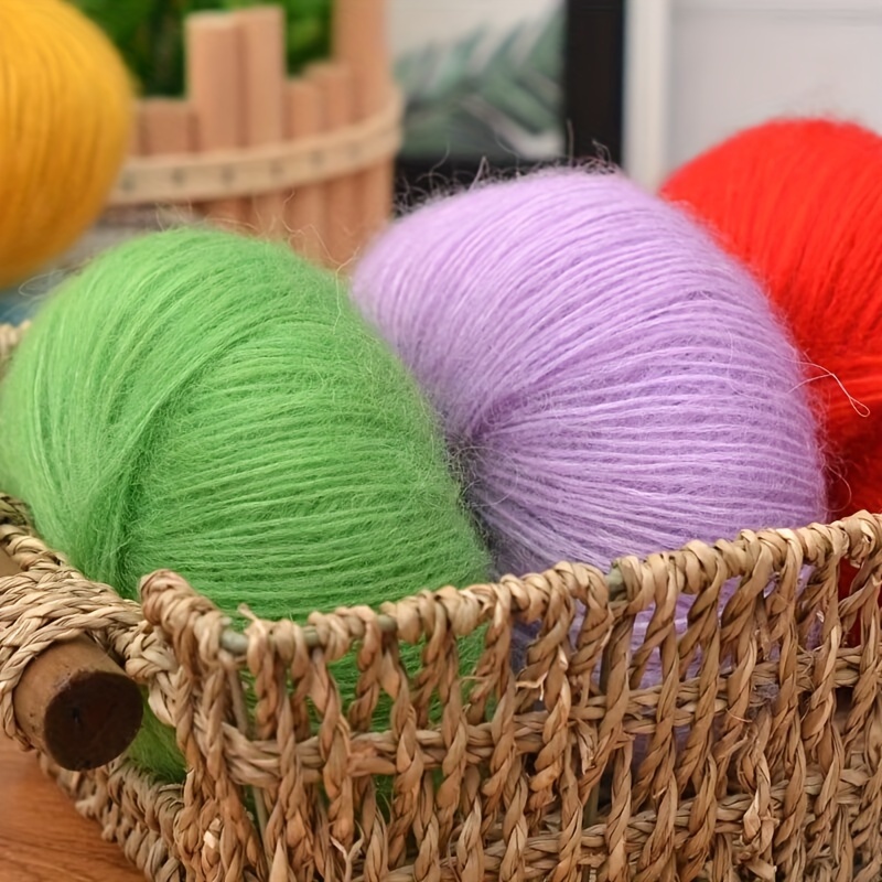 

Jiuweidiaowang 6pcs Mohair Yarn, 150g Each - Ideal For Diy Knitting & Crochet Projects Like Sweaters, Shawls, And Scarves