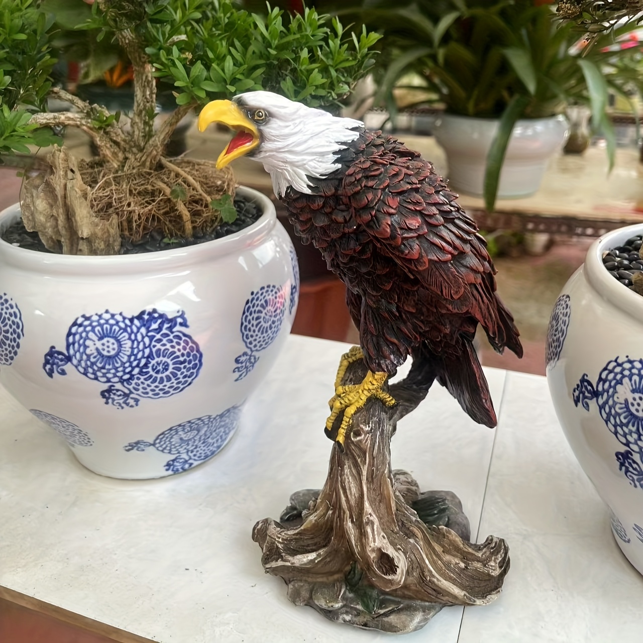 Majestic Eagle Statue in Garden