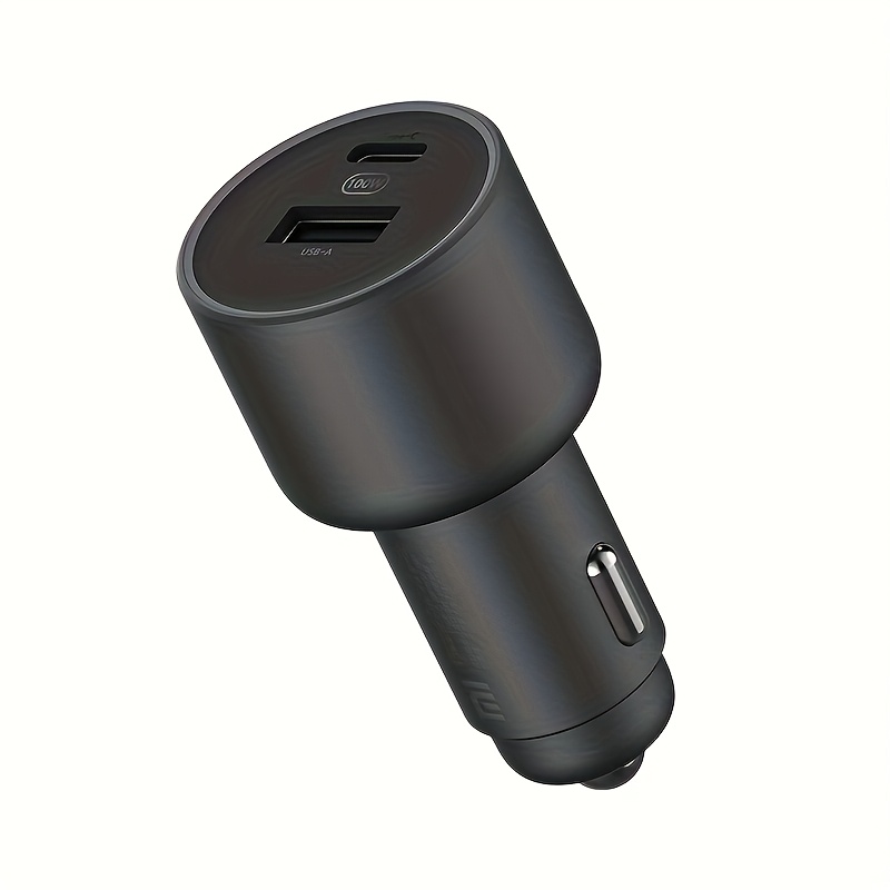 Xiaomi Dual Port Car Charger 100w, 1a1c Fast Charging Adapter With Over-voltage/over-heating Protection, For Phone/laptop/tablet, Universal 12-24v Vehicle Use