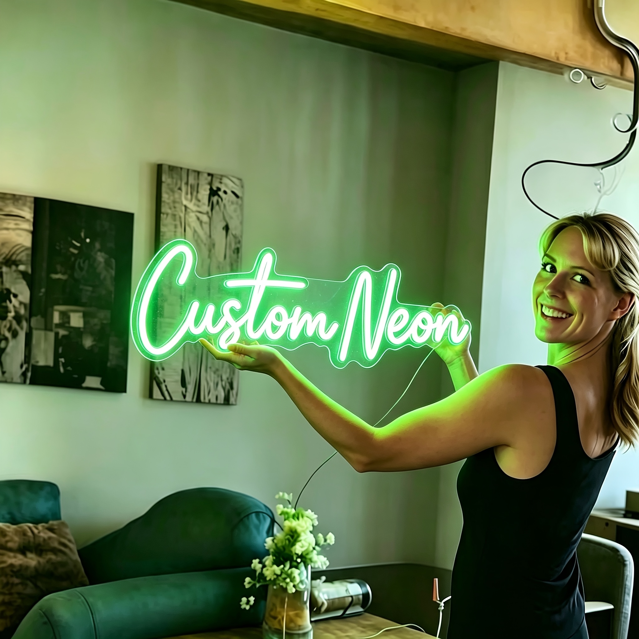 TEMU Fomzze Custom Neon Sign For Wall Decor, Personalized Led Neon Sign, Personalized Wedding Sign, Birthday Gift, Party Decor, Last Name Sign,