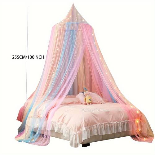 1pc ow canopy vib nt hanging dome mosquito net in ow colors large bed deco tive romantic canopy curtain ideal for single queen or large beds bedroom deco tion light strip not included