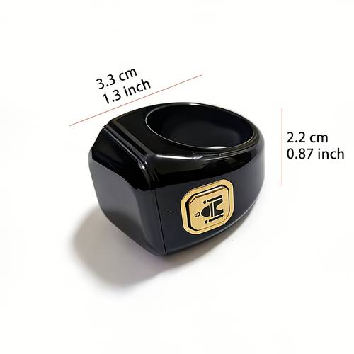 1pc ring smart prayer ring with prayer reminder tasbih display kaaba guidance features vibration alerts 33 66 99 100 time 5 prayer reminders dhuhr asr multi language standby