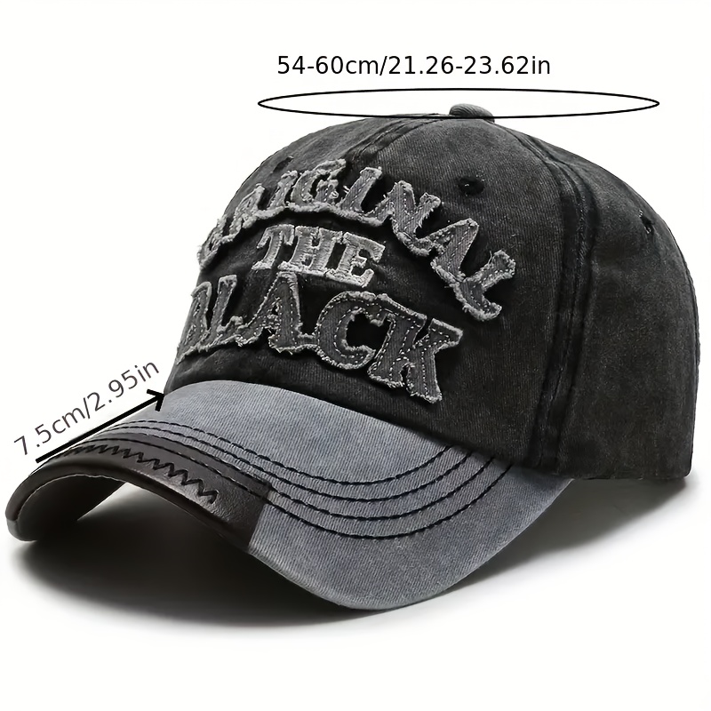 Casquette de baseball unisexe, casquette à lettres « THE BLACK », casquette à visière de style sombre, casquette à bord incurvé polyvalente pour sports de plein air, rassemblements et fêtes, taille réglable, fait un excellent cadeau Casquette de baseball unisexe, casquette à lettres « THE BLACK », casquette à visière de style sombre, casquette à bord incurvé polyvalente pour sports de plein air, rassemblements et fêtes, taille réglable, fait un excellent cadeau
