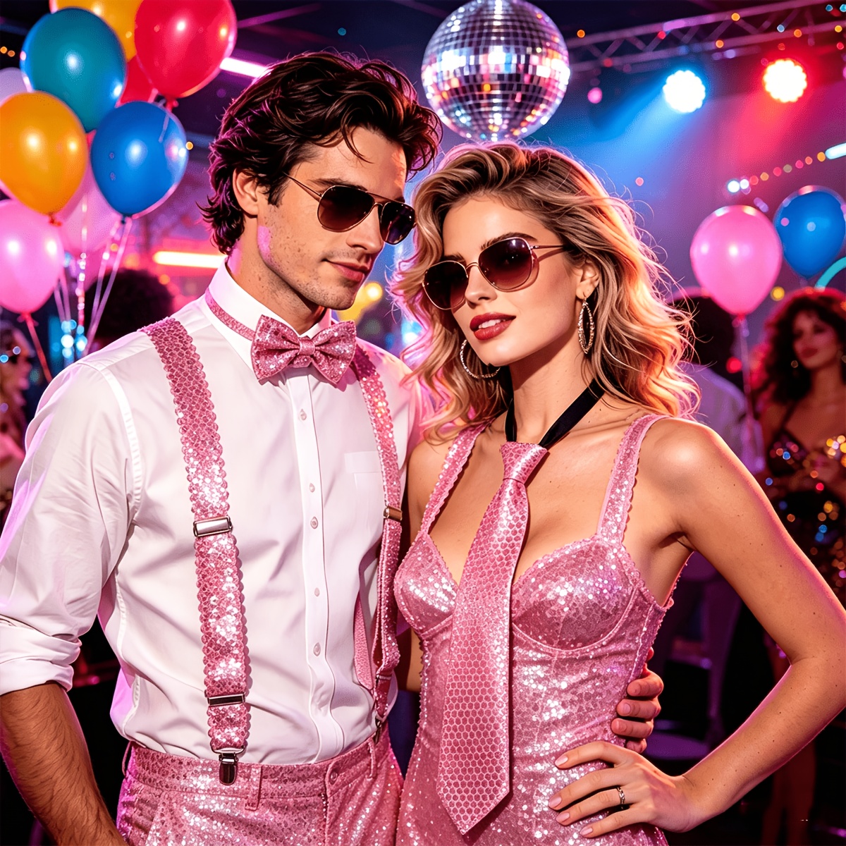 Disco Sequined Dressing Set 3pcs Couple