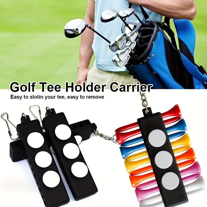 

Black Pvc Golf Tee Organizer - Compact Storage & Marking Holder For Golf Accessories, Golf Gadgets