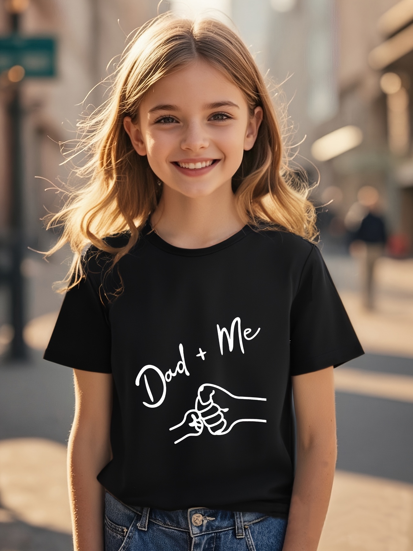 girls dad bump graphic t shirt fathers day summer Temu Canada