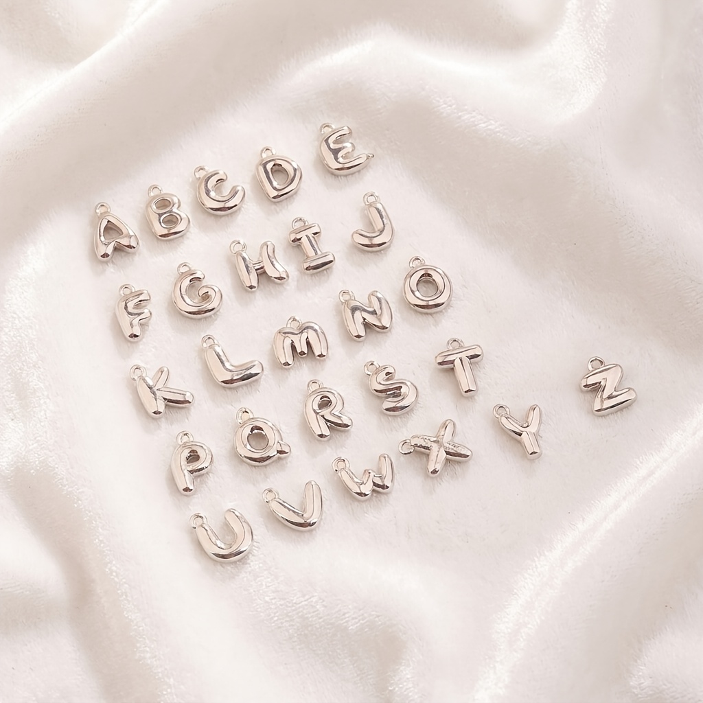 TEMU 26pcs, Mode Européenne et Américaine, Incrustation de Cuivre Anti-Rouille - (Mode Noël), - Ensemble Complet de Lettres - Pendentifs - Pendentifs