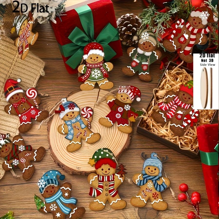 Pendenti per Albero di Natale a forma di trenino di zenzero, in PVC, da 9 cm, confezione da 12 pezzi Koopman