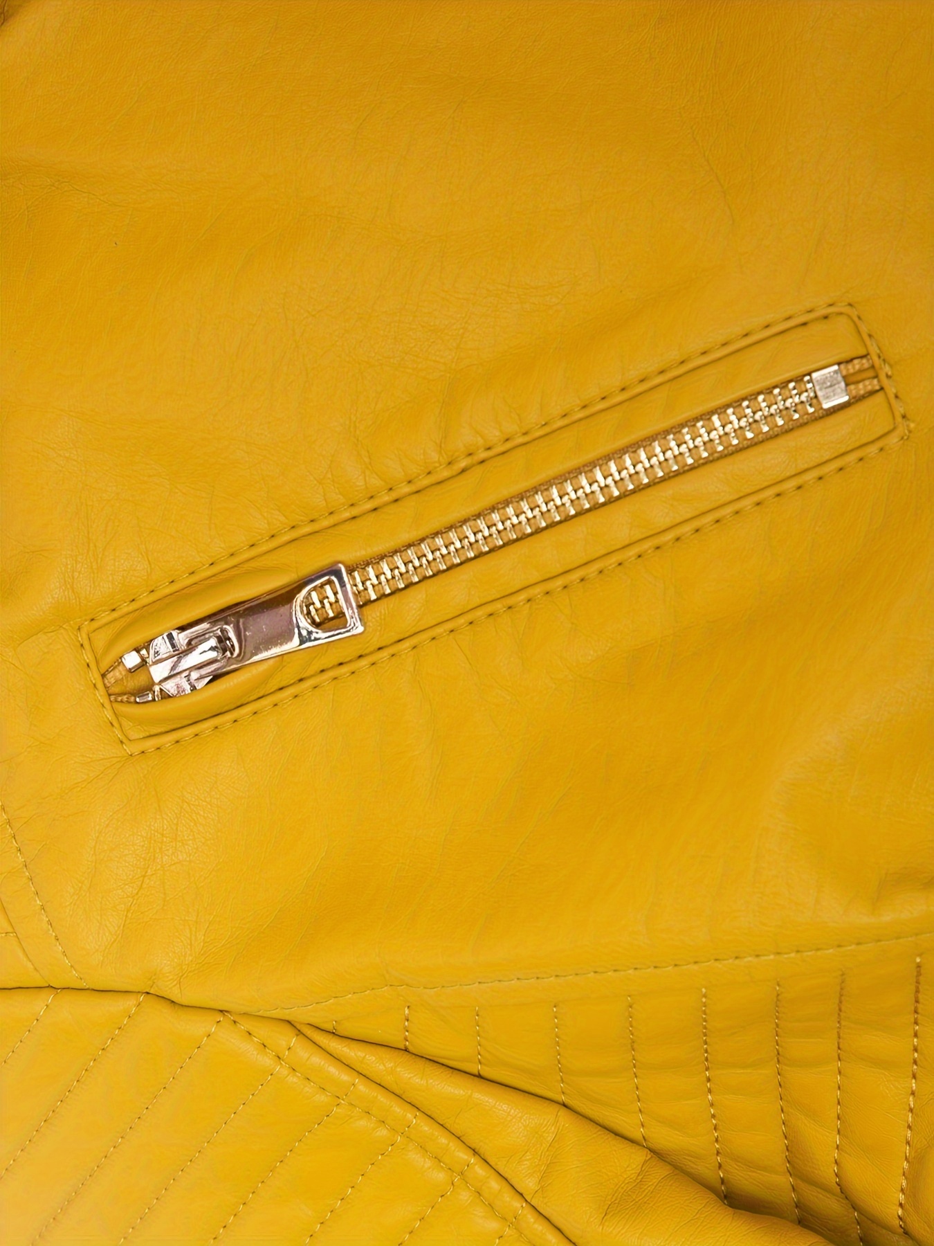 Pu Leather Print Biker Jacket Street Wear Zipper Solid Long - Temu Canada