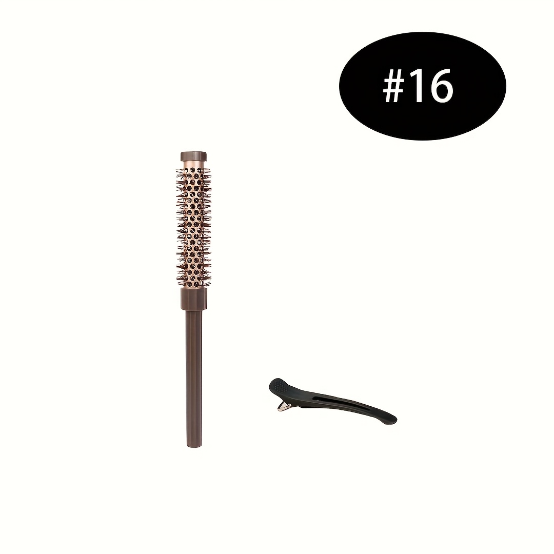 TEMU 2in 1 Small Round Brush Set, Soft Bristle Styling Roller Brush, With Bristles, Nano Thermal Ceramic, Tech And Anti-static, With Brush For Women