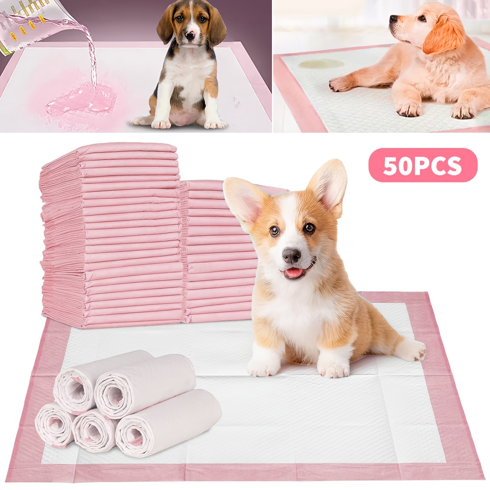TEMU 50 Stück Hunde Trainingspads - 60X60/38X53Cm! 5-lagige, auslaufsichere, schnelltrocknende Oberfläche für Welpen Töpfchentraining