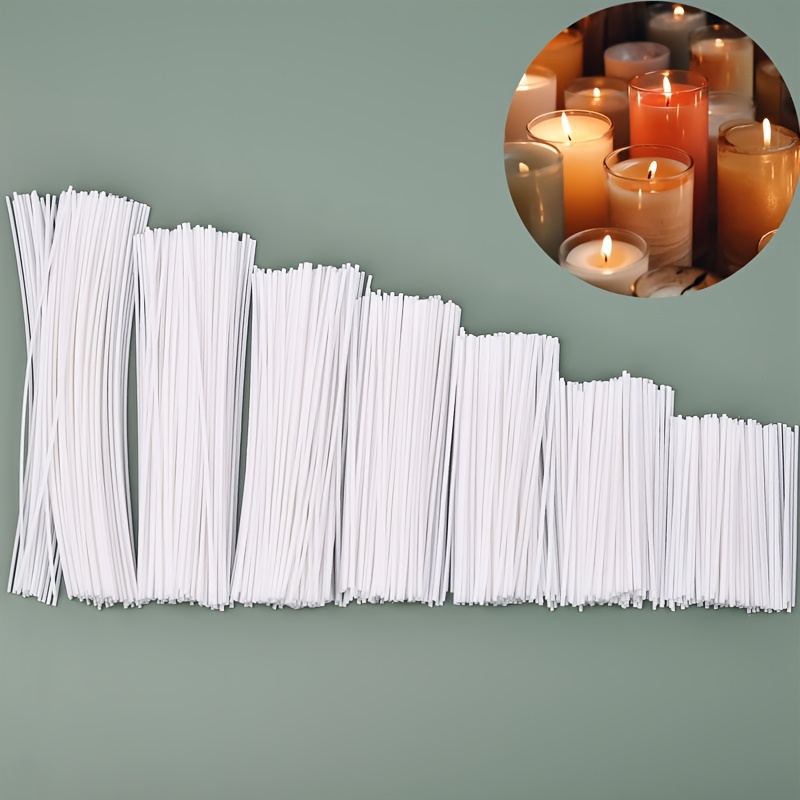 

50pcs Smokeless Candle Wick Set - Pre-waxed Soy Wax Cores For Diy Candle Making, Kerosene Lamp Supplies