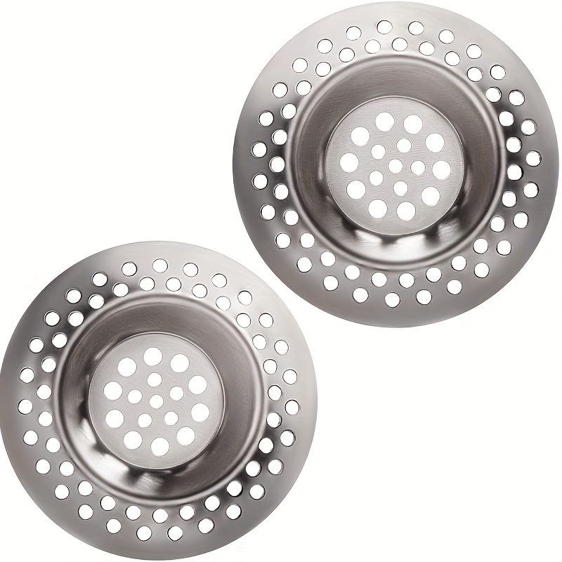 2pcs Stainless Steel Bathtub Hair , Kitchen Sink Filter, Bathroom Sink Drainage Filter, Drainage Protector, Hair And Filter, Used In Kitchens And Bathrooms To Effortlessly Prevent Blockages