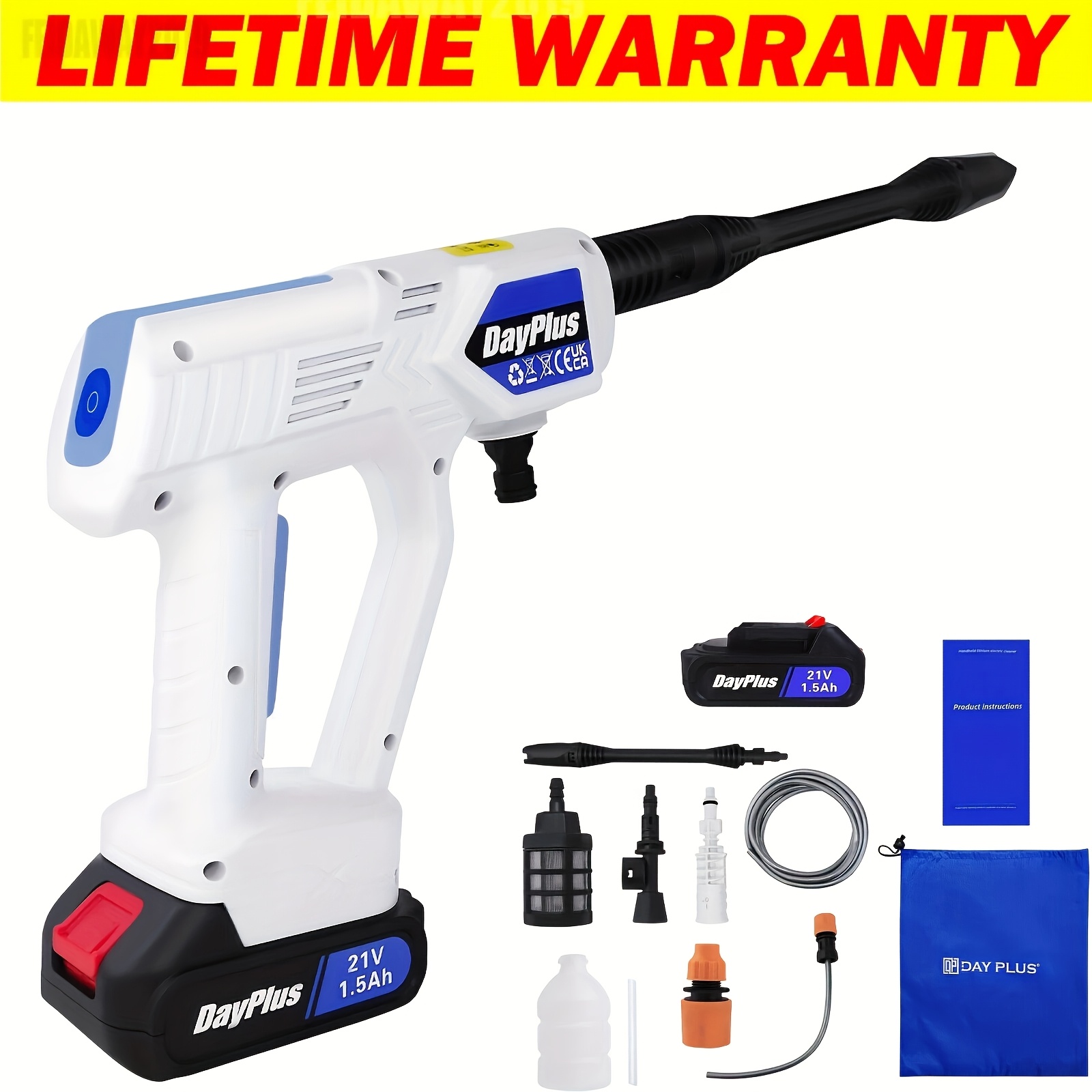 Portable Cordless High Pressure Washer Kit