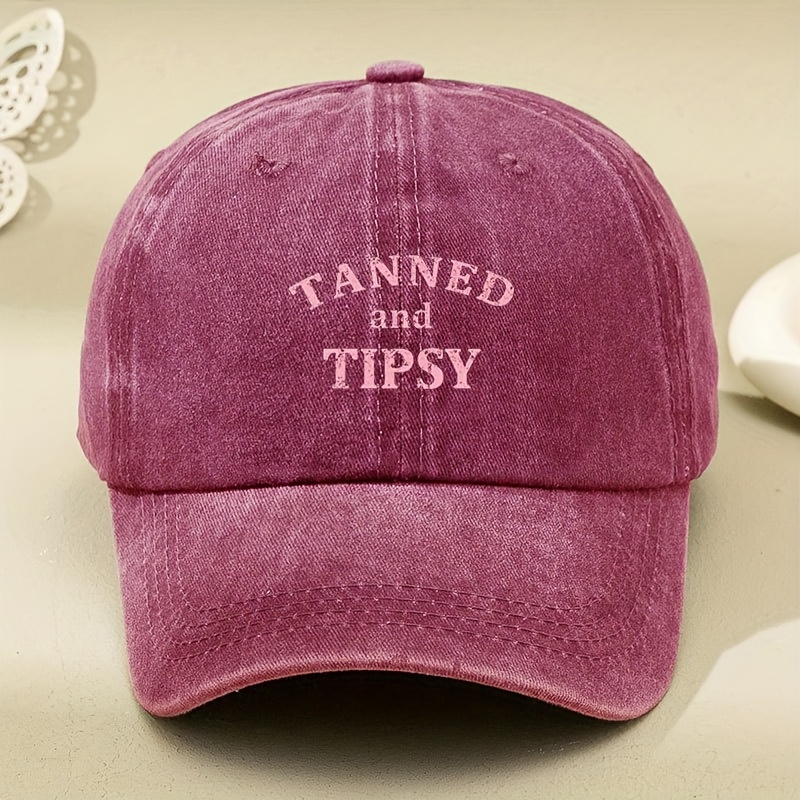 TEMU Women's Washed Vintage With Letters ' And ', A Retro Dad Hat Suitable For Men And Women, Outdoor Activities