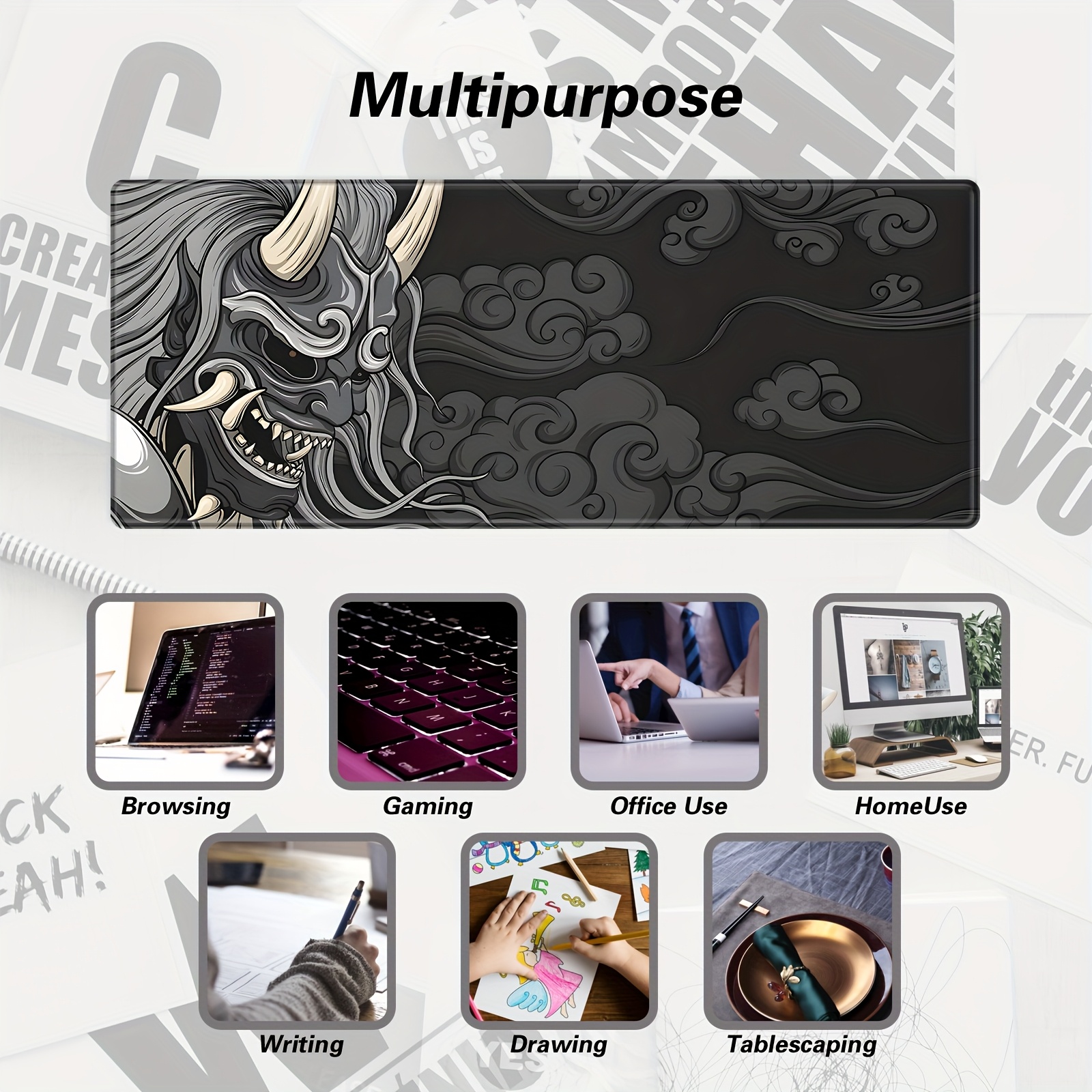     deskmat   mousepad compatible for pc gaming large extended non slip washable   themed desk computer mousepad for workstation gaming setup Product details 2