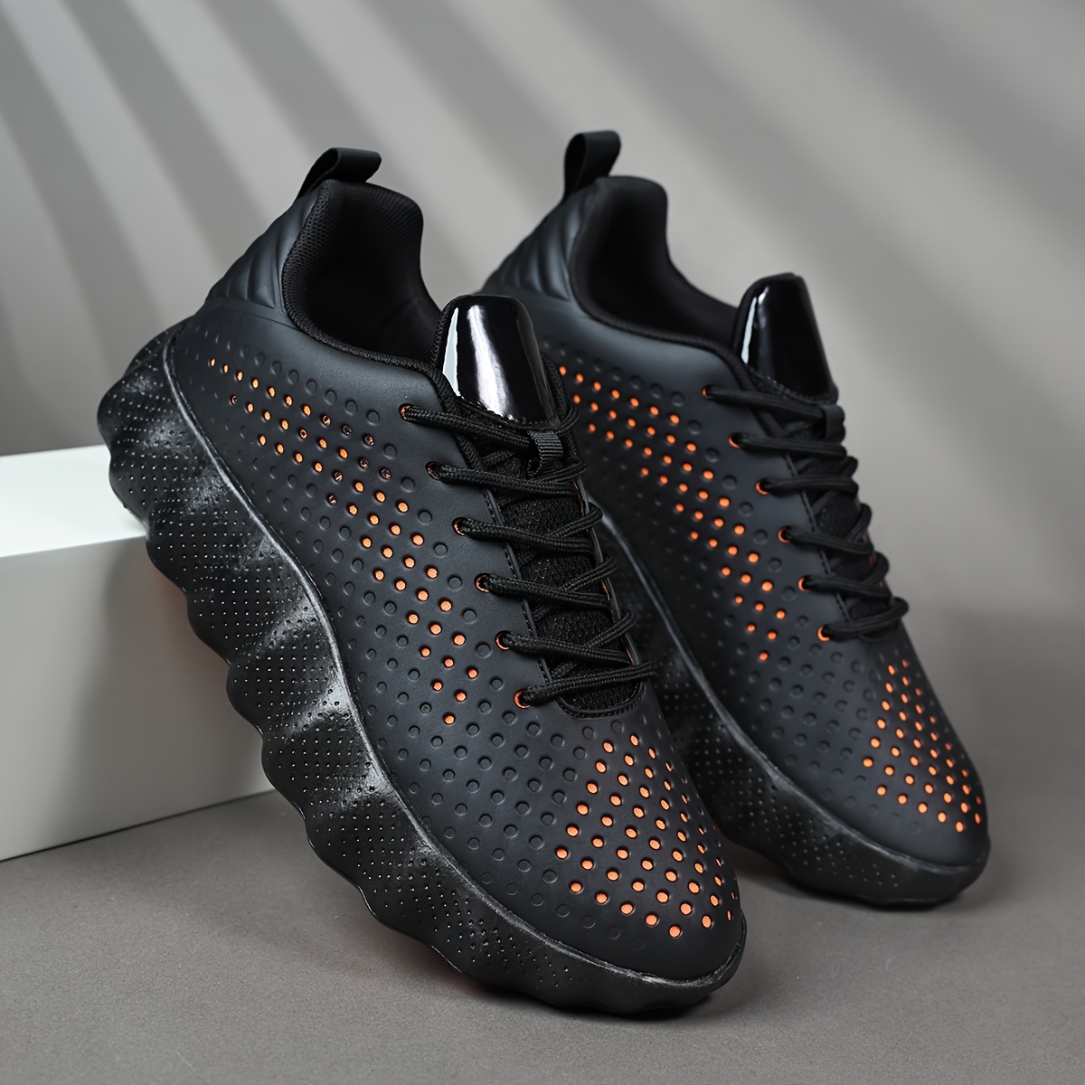 AZBZCZ Men's Low-Top Sneakers Upper & Sole Cushioned Sole - Minimalist Round Toe Lace-Up Casual Shoes Suitable for Outdoor, Gym, Daily Wear, - Comfortable Athletic Footwear for Urban Style and -Terrain Use