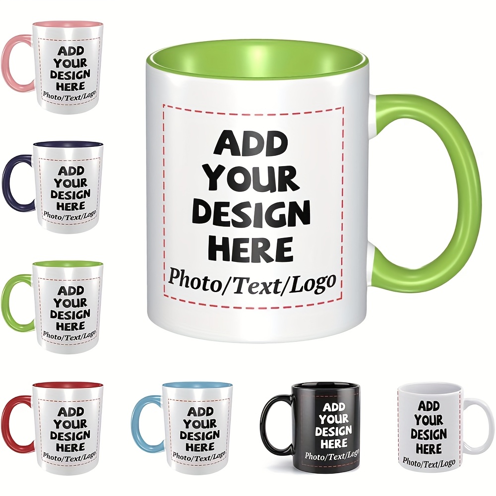 TEMU Personalized Coffee Mugs - 11oz, Custom Mugs With Photo, Text, Logo, Customized Gifts For Birthdays, Engagements, Weddings, Graduations