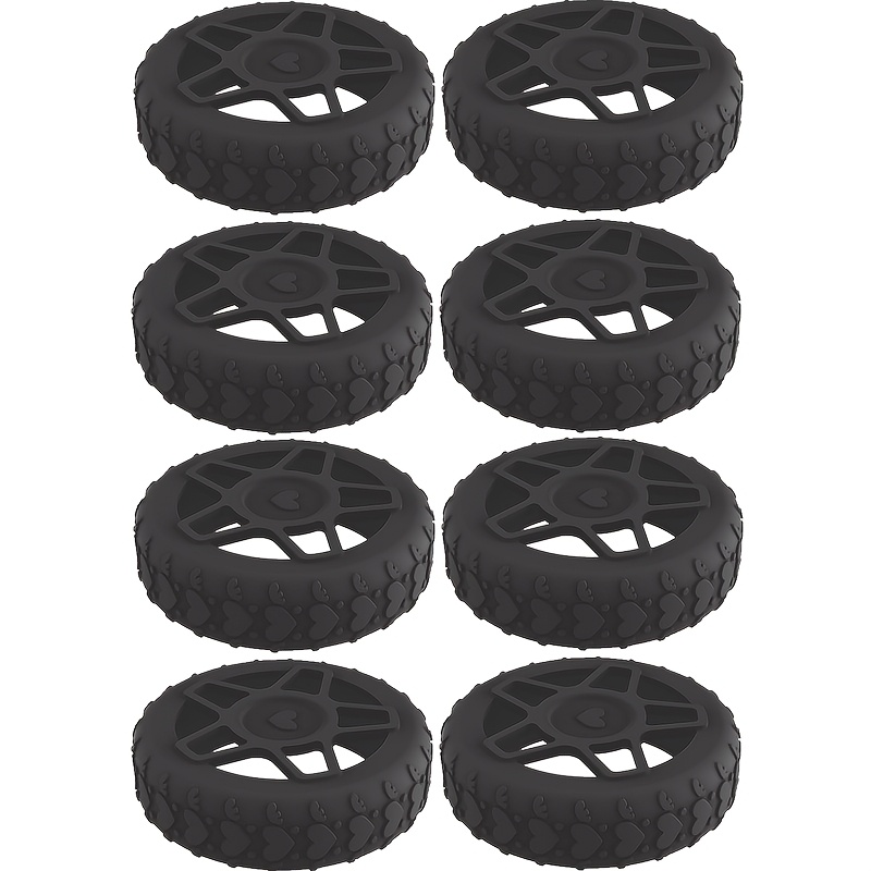 TEMU Lot de 8 housses de améliorées pour roues de valise, housses de en silicone pour roulettes pivotantes de valises de 2 à 2,4", résistantes à l',