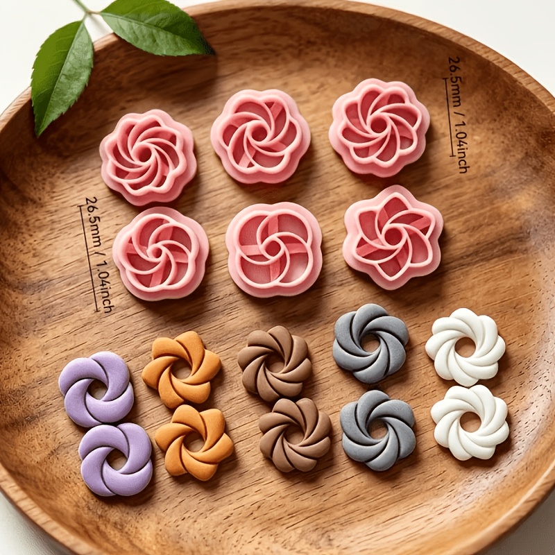TEMU 【商品名】ホットバーチックス レース ソフト 陶芸 カッティングダイ タイル フラワー ポリマークレイ スタッドイヤリング フォーミングモールド 初心者向け