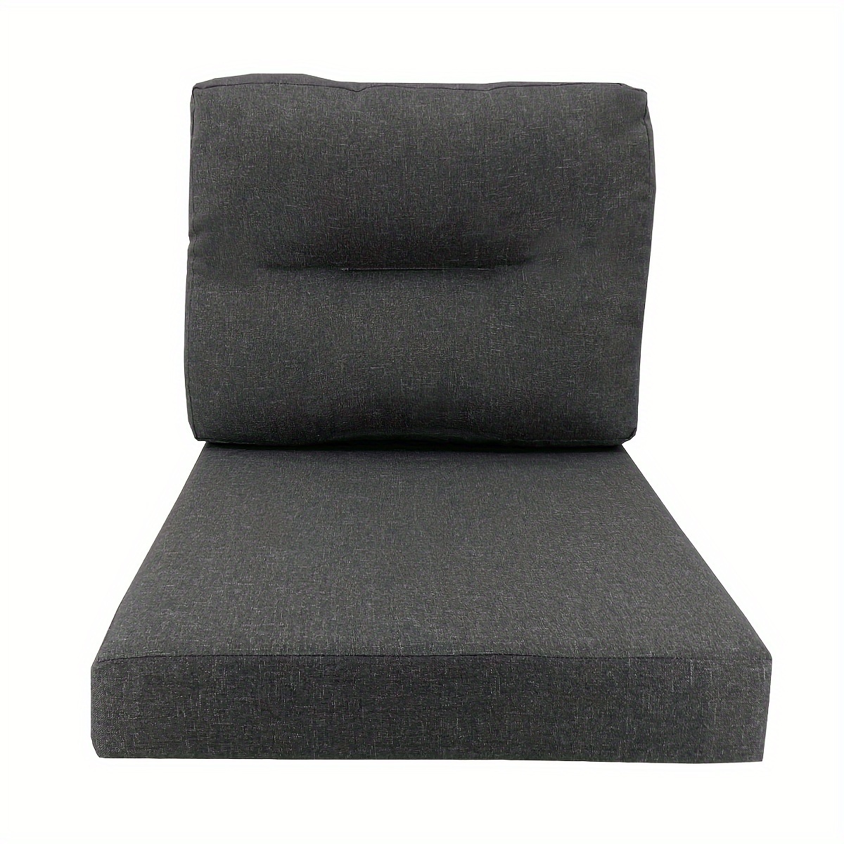 E-shop 2er-Set (1 Set) Tiefes Sitzkissen und Rückenkissen, strapazierfähiges Stuhlkissen mit Schaumstoff, für Hof, Terrasse, Veranda, Wohnzimmer (1